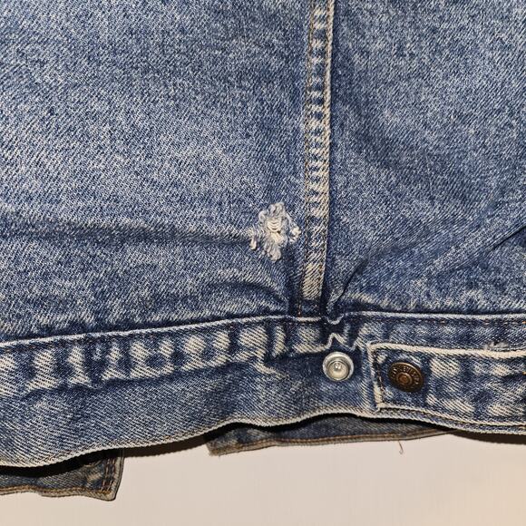 Levi's Vtg Jean Jacket Sherpa Lined Made In USA 40R Denim Jacket - Picture 7 of 11